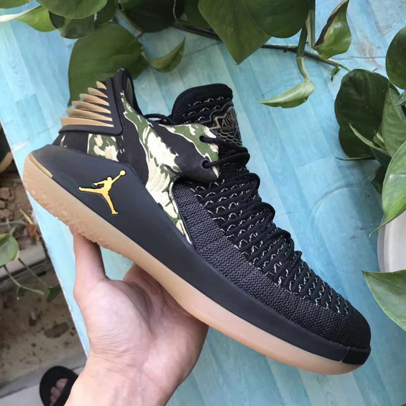 Air Jordan 32 Low "Tiger Camo" Black AH3347-021