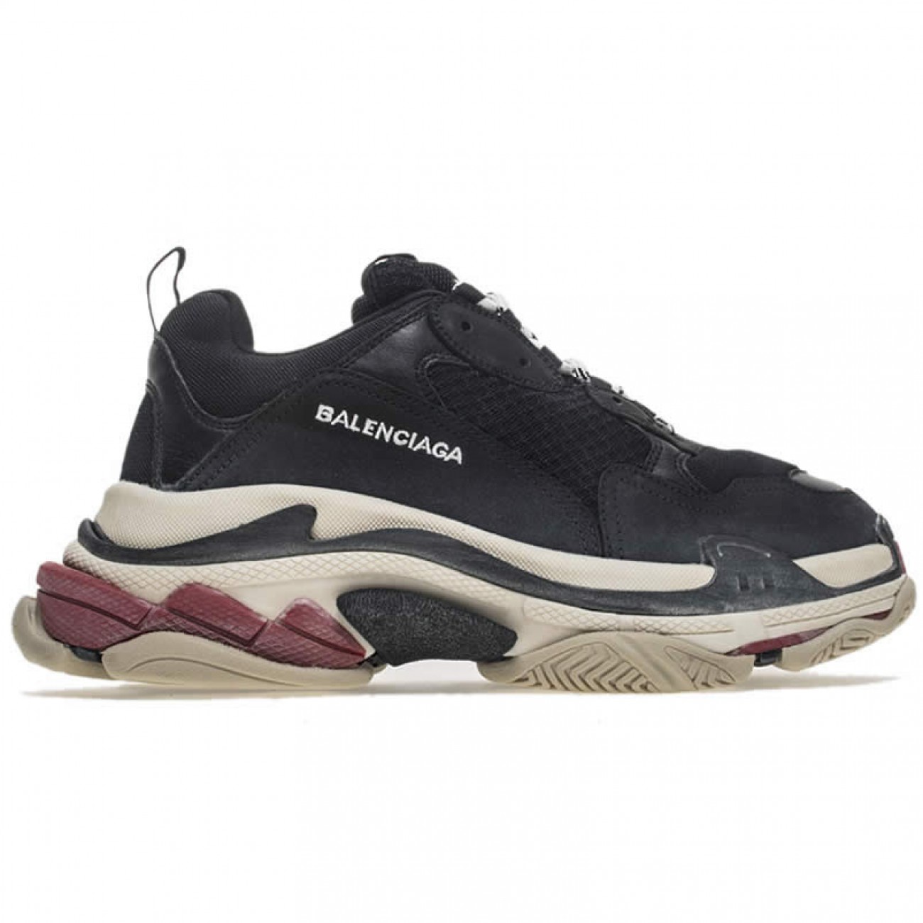 Balenciaga Triple S Sneakers Black/Red Shoes 483513W06E1 1000