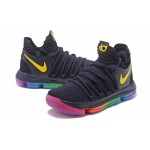 Kevin Durant KD10 "Rainbow" Black/Gold/Multicolor