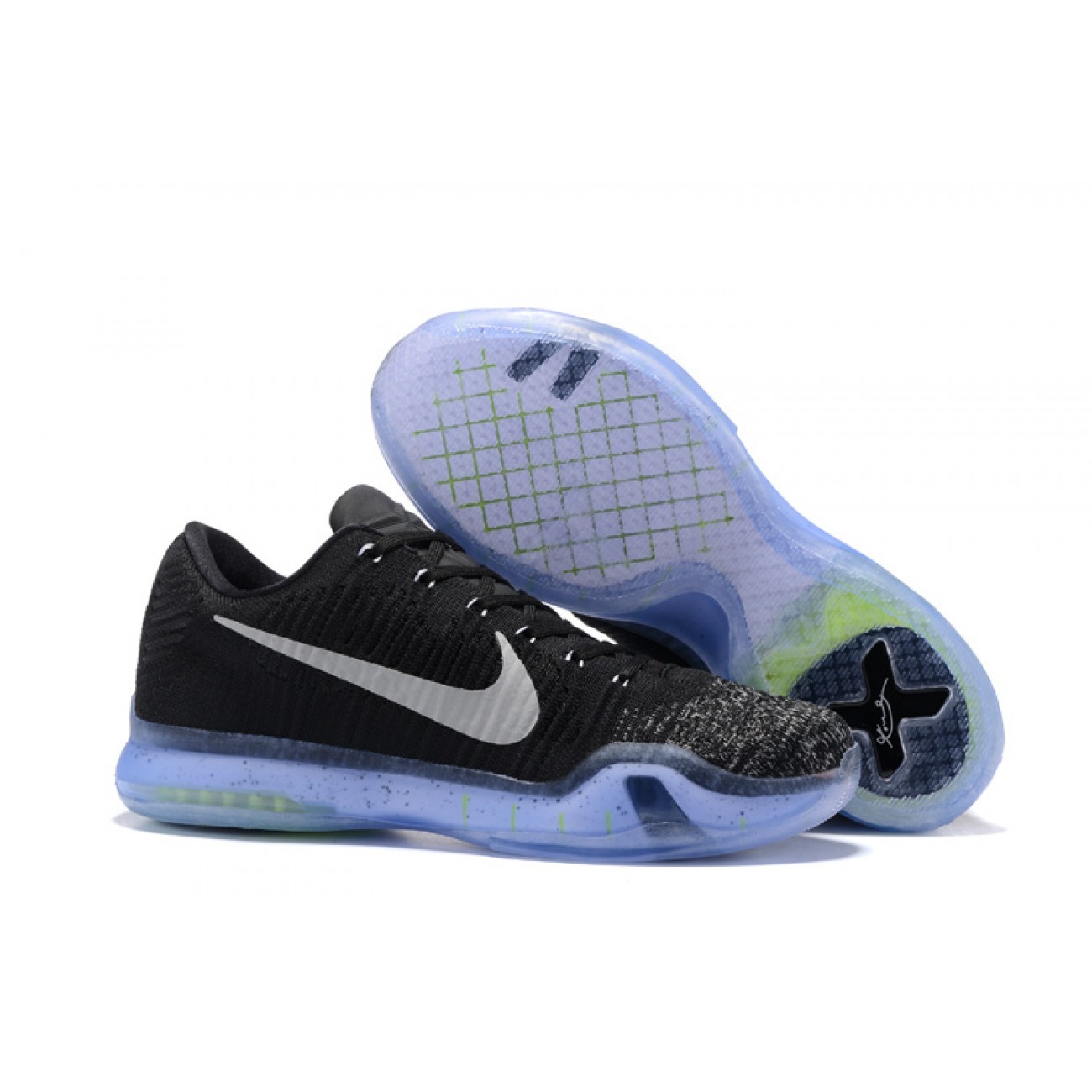 Kobe 10 Elite Low HTM Black/Reflective Green