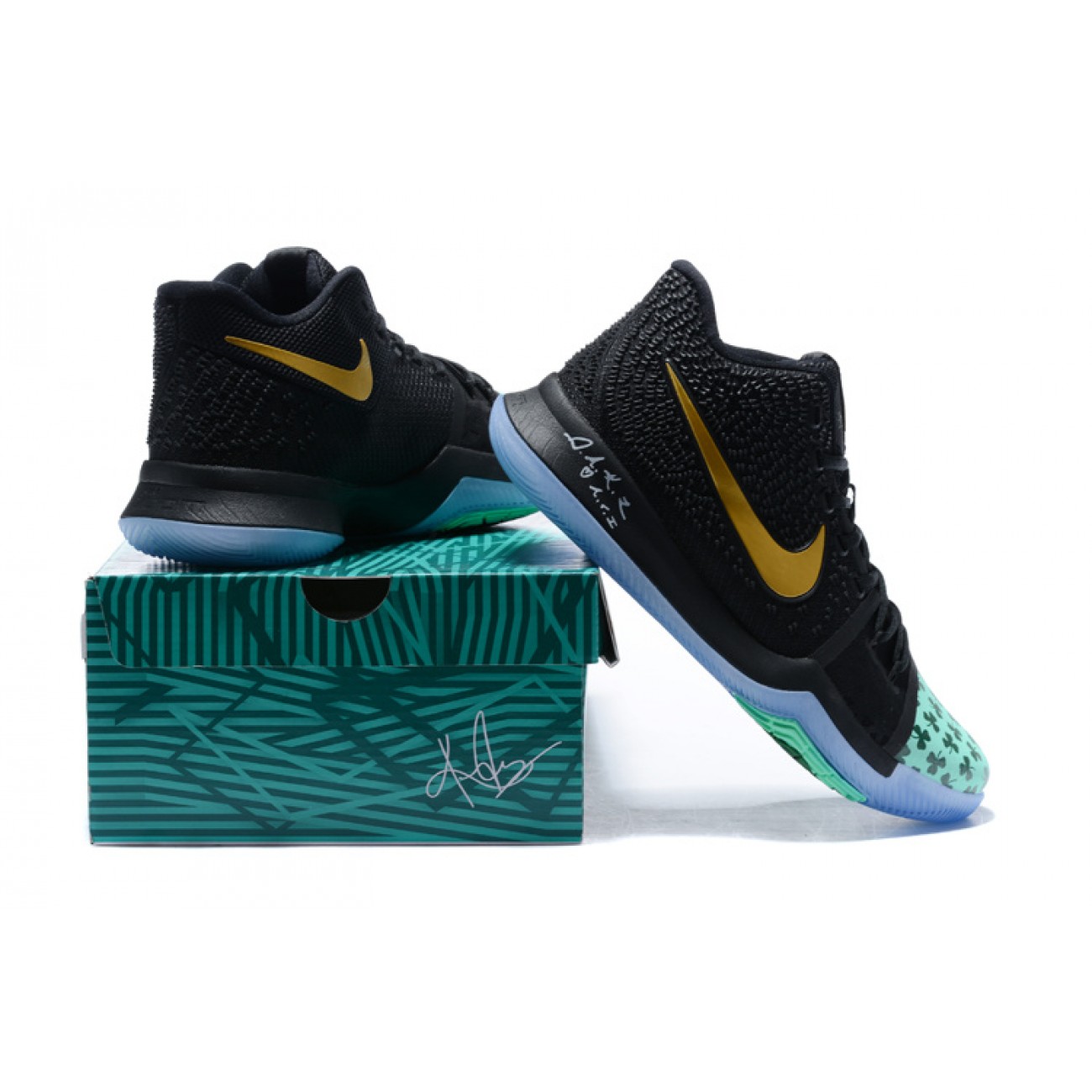 Kyrie 3 "Shamrock / Celtics" Black/Lightgreen/Gold