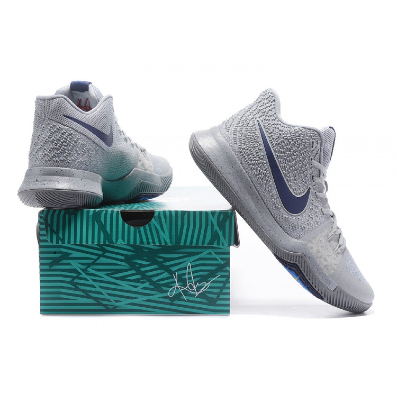 Kyrie 3 "911" Grey/Deep Blue