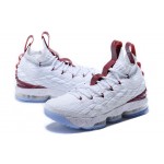 Lebron 15 White/Wine Red