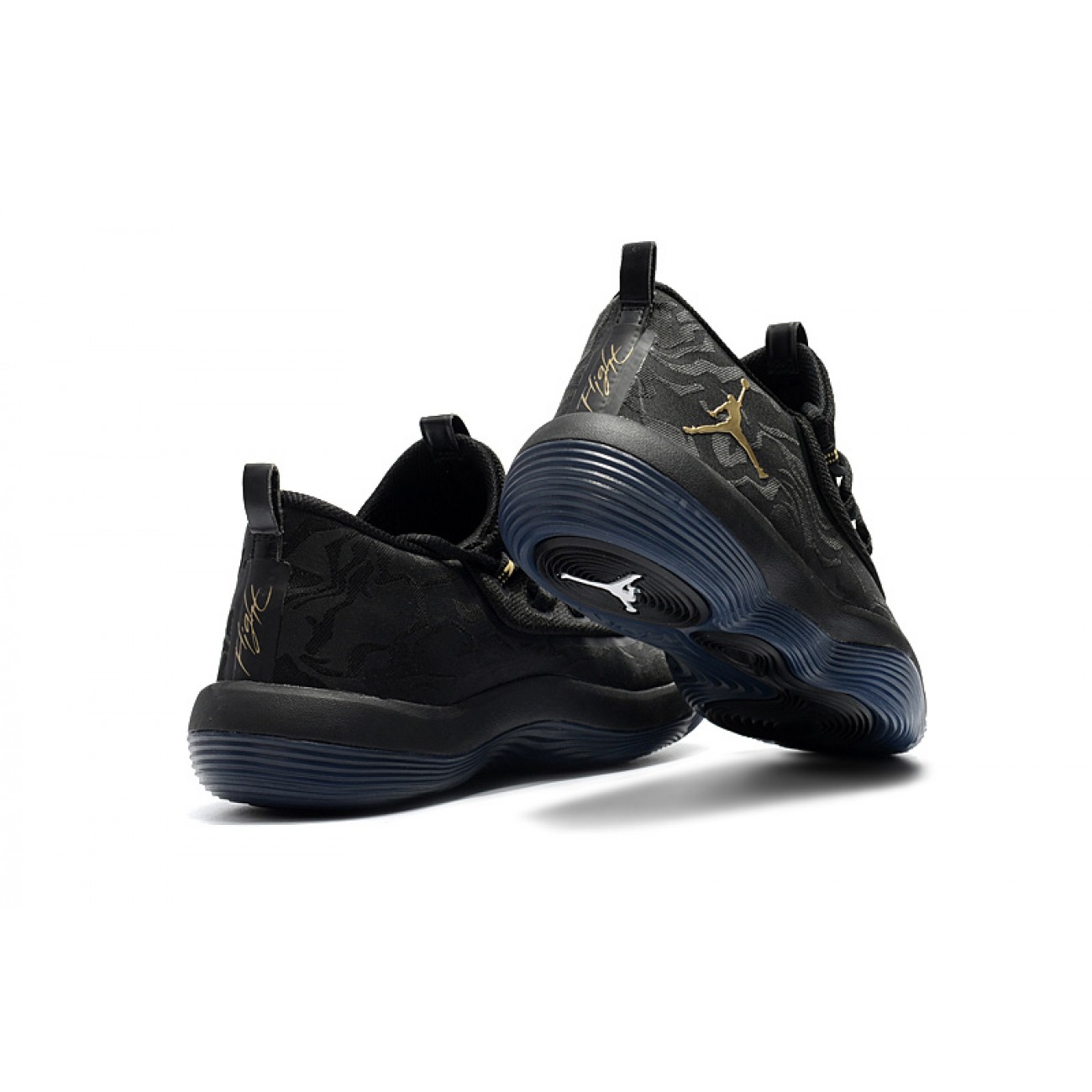 Air Jordan Super Fly Low Basketball Shoes Black/Gold