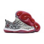 Air Jordan Super Fly Low Basketball Shoes Grey/Red