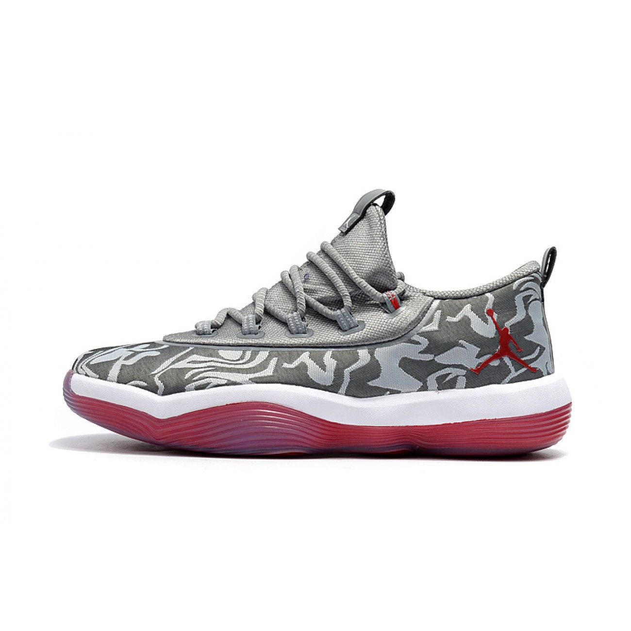 Air Jordan Super Fly Low Basketball Shoes Grey/Red