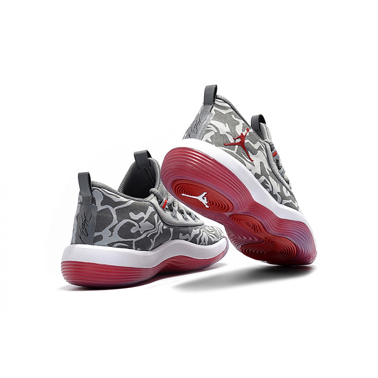 Air Jordan Super Fly Low Basketball Shoes Grey/Red