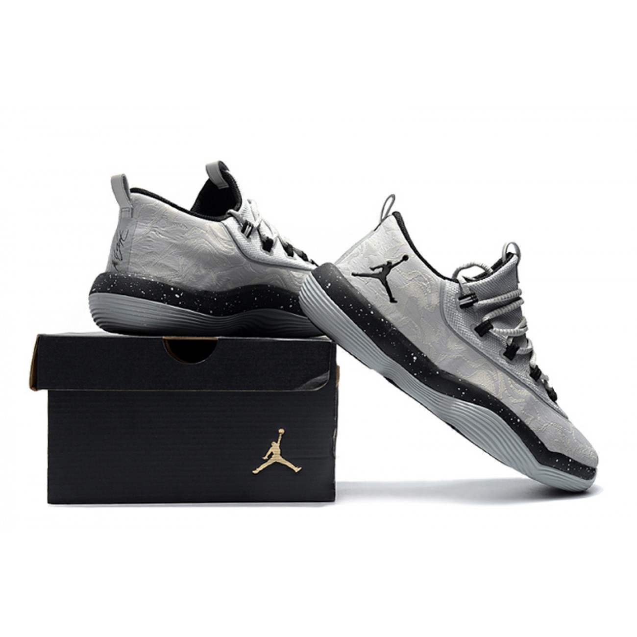 Air Jordan Super Fly Low Basketball Shoes Grey