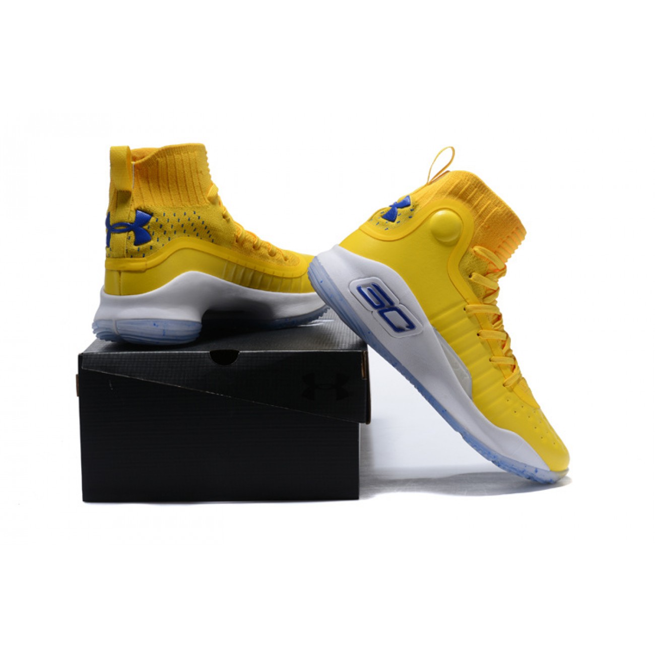 Under Armour UA Curry 4 "Braves" Yellow/Blue/White