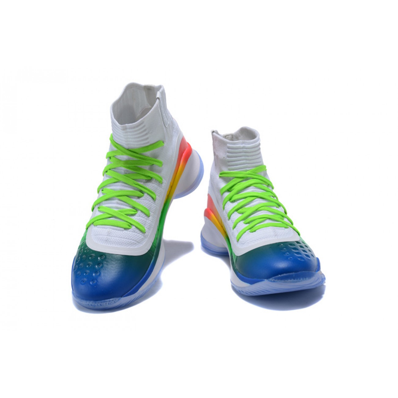 Under Armour UA Curry 4 "Rainbow" White/Green/Orange