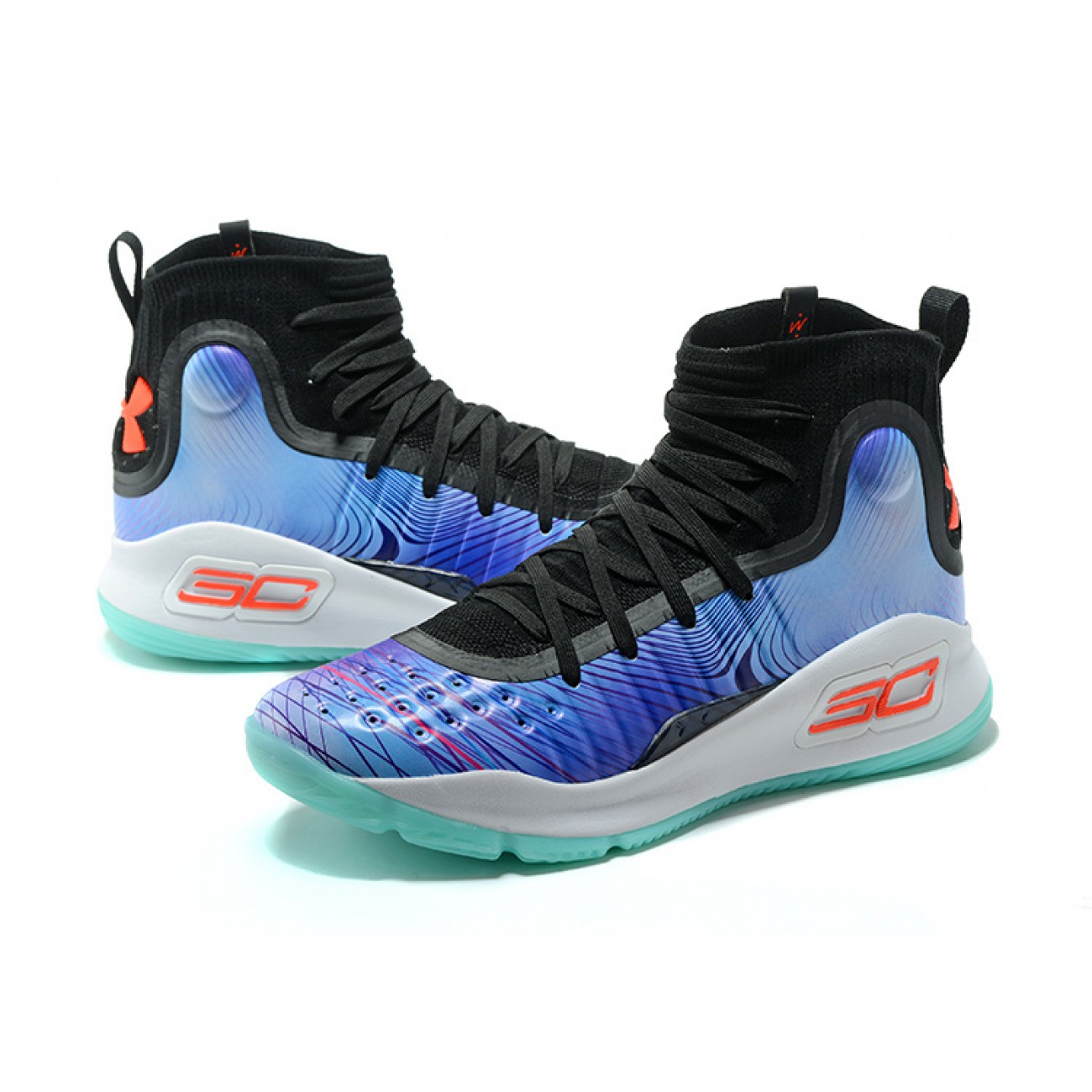 Under Armour UA Curry 4 "Tai Chi" Black/Lightblue