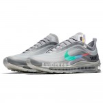 Off-White x Nike Air Max 97 Green Grey Mens Womens Shoes AJ4585-101