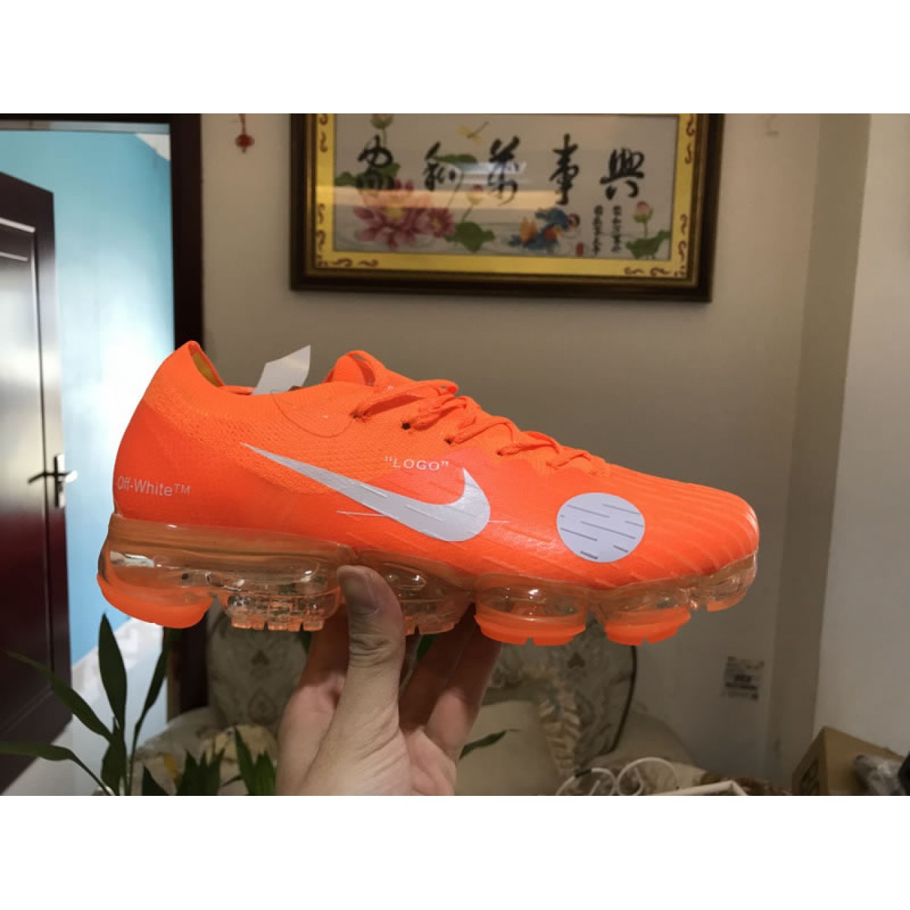 Off White x Nike Air VaporMax Orange White 849558-810