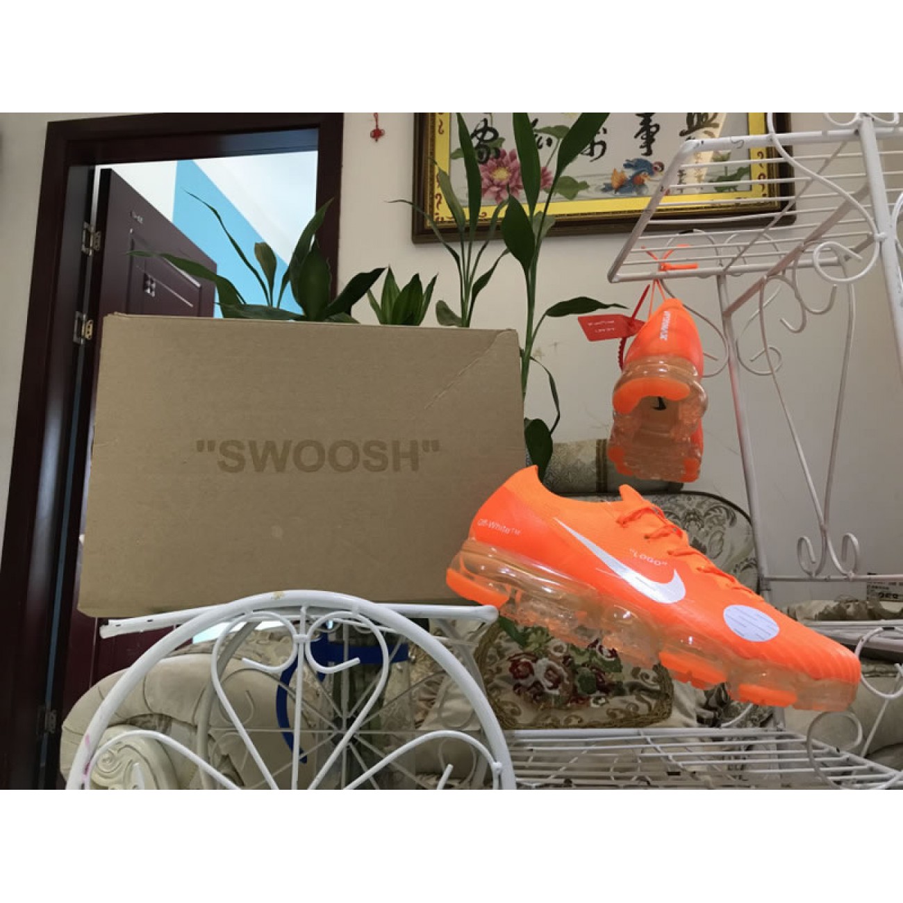 Off White x Nike Air VaporMax Orange White 849558-810