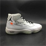 Off-White x Air Jordan 11 AJ11 All White Customize Shoes Jordans