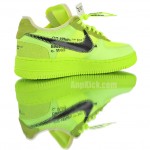 Off-White x Nike Air Force 1 Low "Volt" Green Release Date AO4606-700