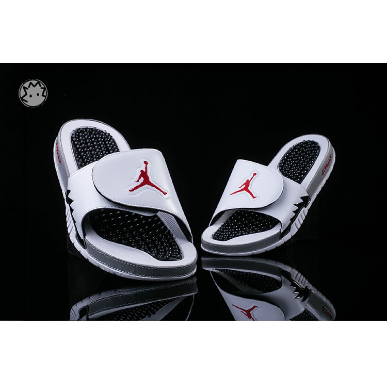 Air Jordan Hydro V Retro AJ5 Sandals Slippers White Grey Red 555501-112