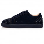 CHRISTIAN LOUBOUTIN Rivet shoe Blue Suede calf