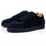 CHRISTIAN LOUBOUTIN Rivet shoe Blue Suede calf