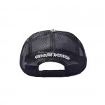 Chrome Hearts Tri-Cross Black White Red Trucker Hat