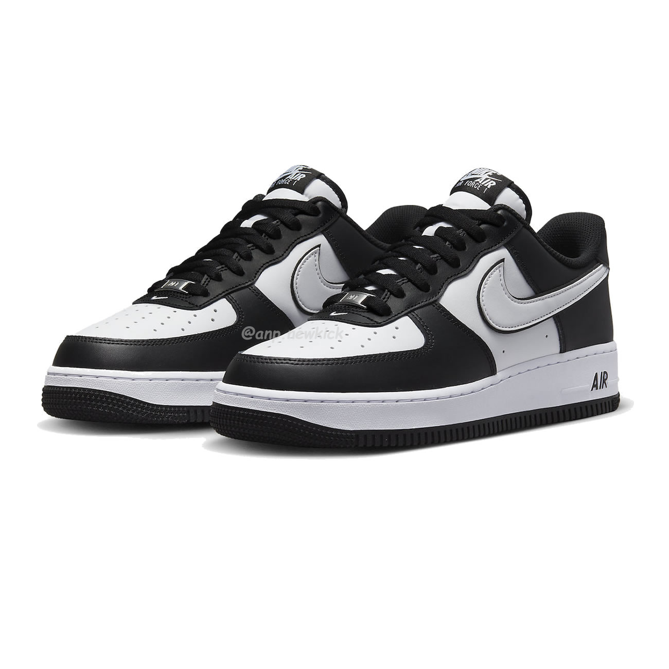 Nike Air Force 1 '07 Low White Black Outline Swoosh White Swoosh Panda DV0788-103 DV0788-001