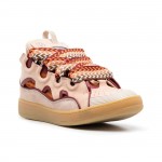 L.A.N.V.I.N Leather Curb Sneakers Pink FMSKRK11DRAGB518