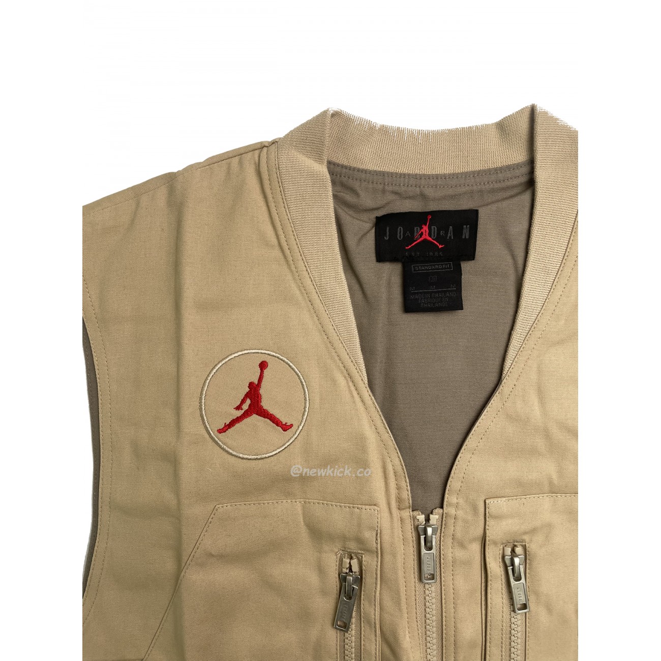 Travis Scott Cactus Jack x Jordan Utility Vest Asia Sizing DesertKhakiUniversity Red SS21