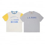 Gallery dept x LA Rams Color Block Tee Rams Co branded Old Print Contrast Short Sleeve T-shirt