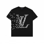 Louis Vuitton 20ss Small aircraft logo printing short sleeved T-shirt