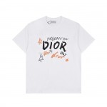 Dior Hand drawn sketch logo graffiti short sleeved T-shirt