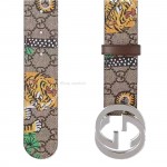 Gucci Interlocking G Belt Supreme GG Bengal Beige Brown Multicolor