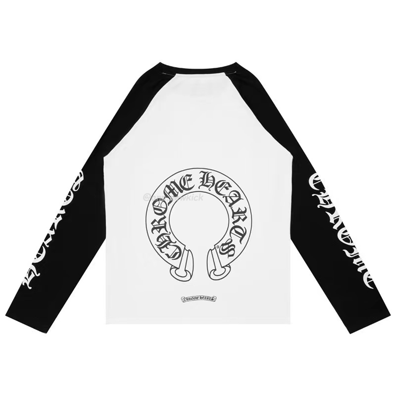 Chrome Hearts Horseshoe Baseball White Black T-Shirt