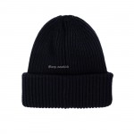 Moncler logo patch beanie Black