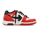 OFF-WHITE Out Of Office OOO Low Tops Black White Red OMIA189S22LEA0012510