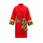 VERSACE Baroque Logo-jacquard Cotton Bathrobe