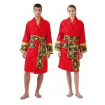 VERSACE Baroque Logo-jacquard Cotton Bathrobe