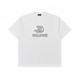 WELLDONE Letter Printing Black White T-Shirt