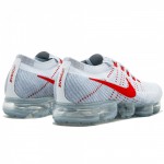 NIKE AIR VAPORMAX FLYKNIT PURE PLATINUM/UNIVERSITY RED