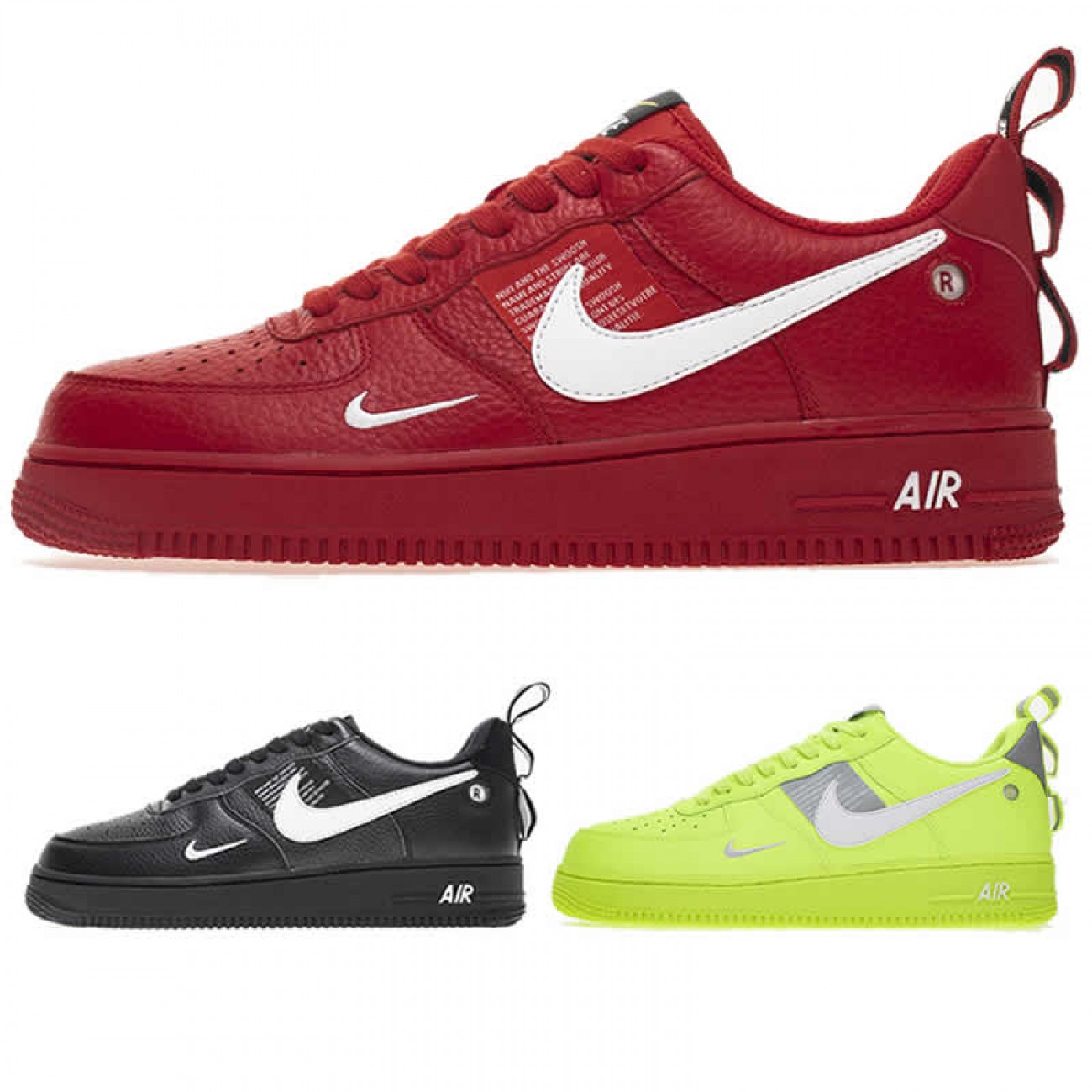 Nike Air Force 1 '07 LV8 Utility "Volt" "Black" "red" AJ7747-700 AJ7747-001 AJ7747-600