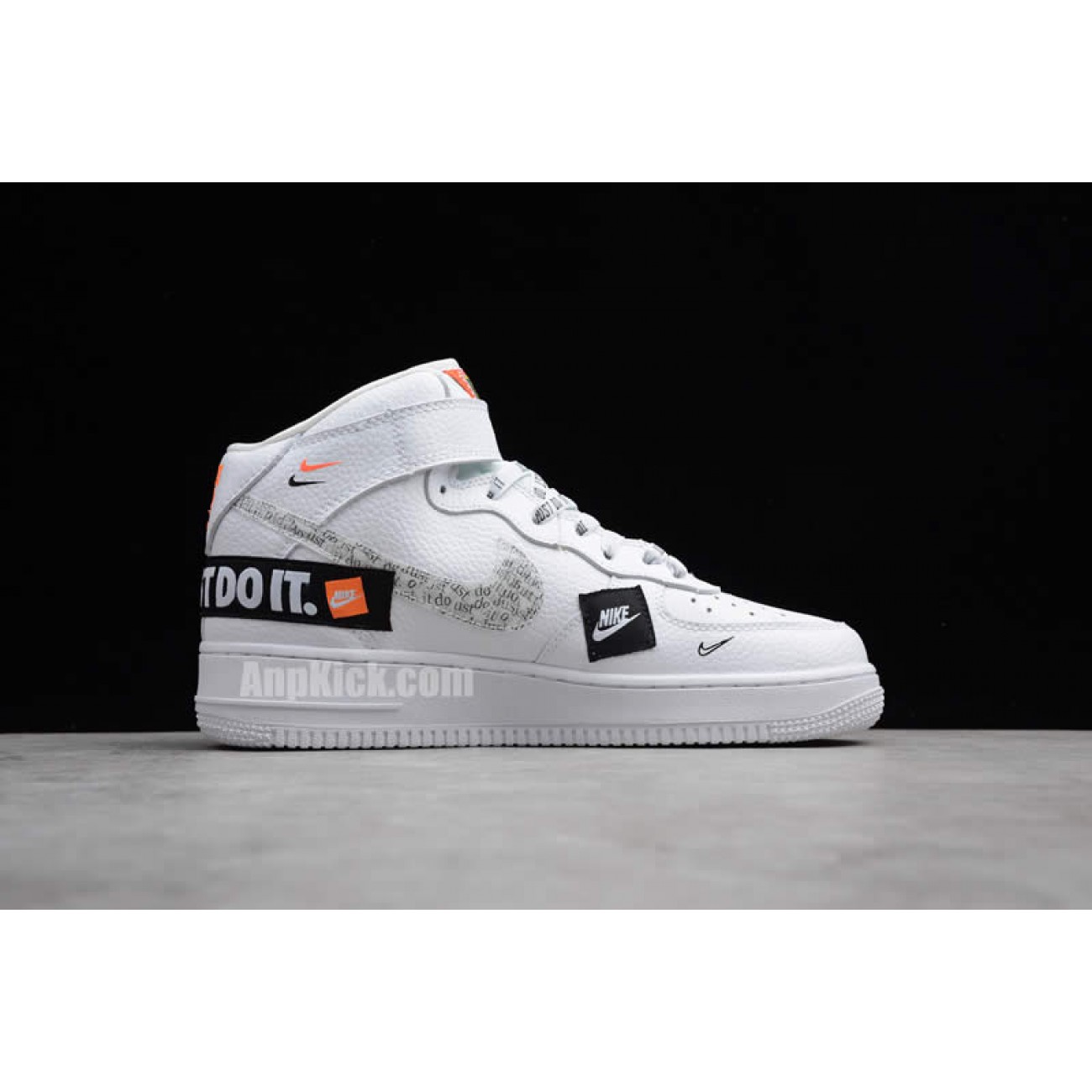 Custom Air Force 1 High "Just Do It" AF1 White/Black Cheap Price For Sale BQ6474-100