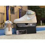 White High Top Nike Air Forces 1 Nai Ke "The Bund" AF1 Shoes AV2039-100