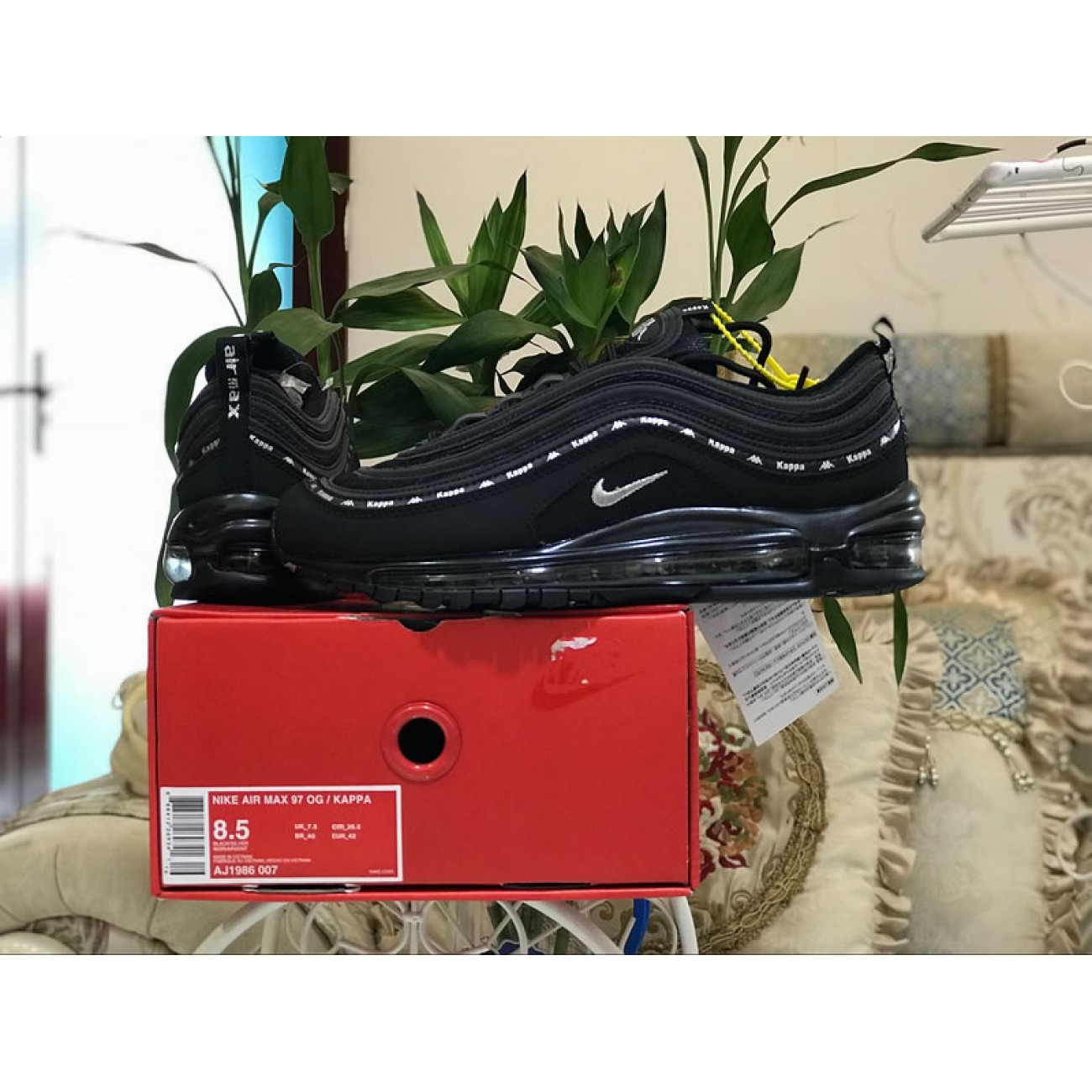 Nike Air Max 97 x Kappa Black Silver AJ1986-007