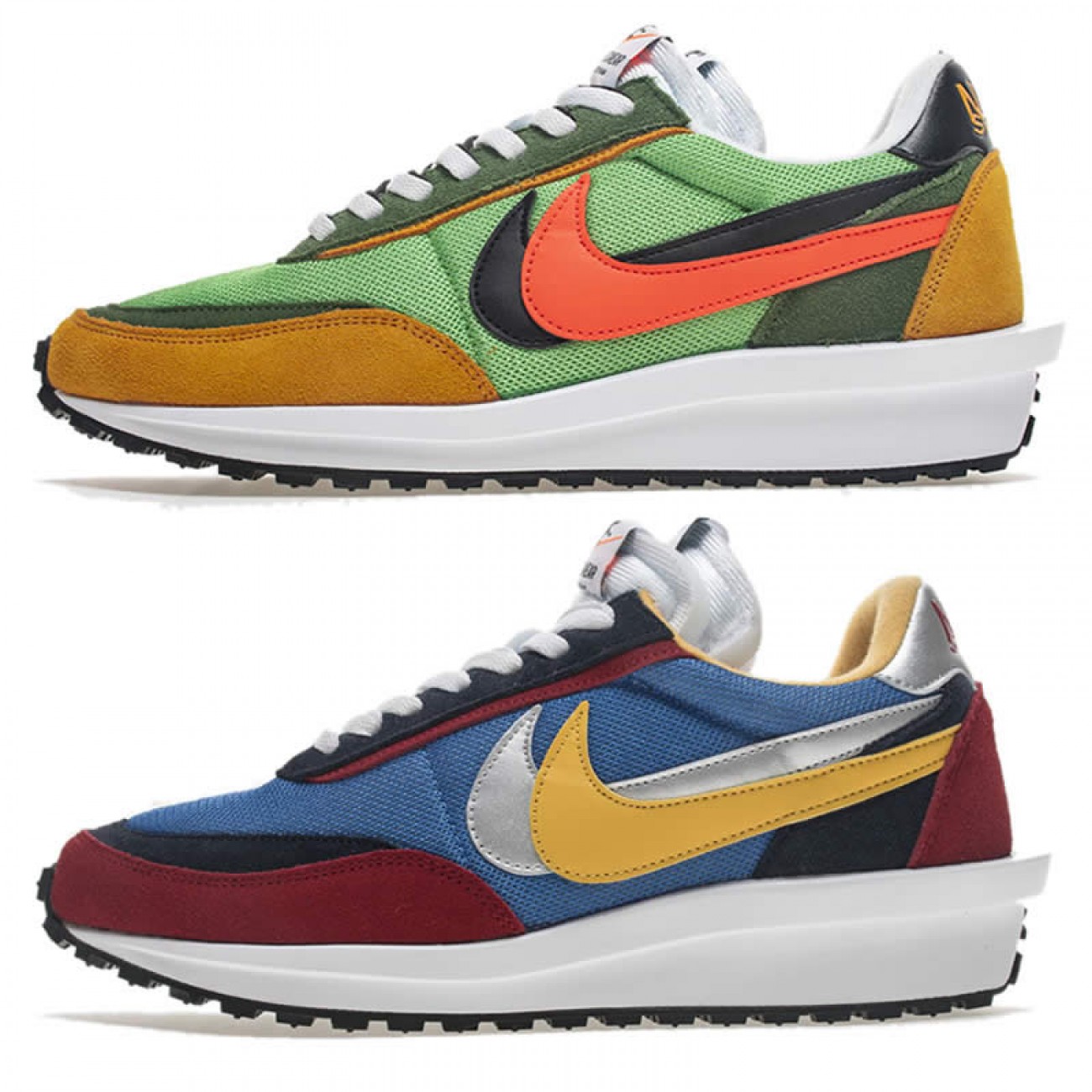 Nike LDV WaffleSacai BLACK BLUE RED GREEN ORANGE YELLOW AR8001-004