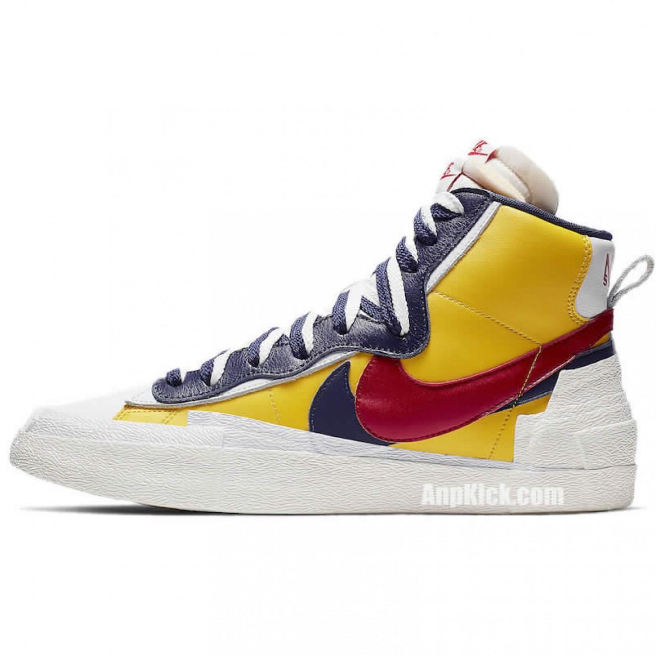 Sacai x Nike Blazer Mid Navy Blue BV0072-001 Yellow BV0072-700