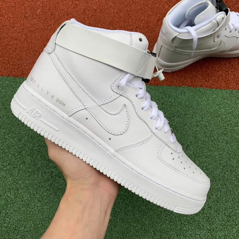 '1017 ALYX 9SM' x Nike Air Force 1 All White High Shoes 315123-111 Pics