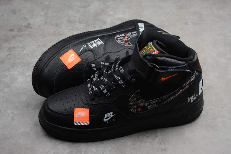 just do it custom nike 1s air force 1 high all black cheap af1 shoes