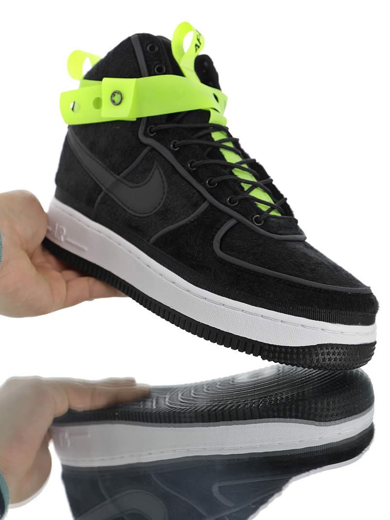 Magic Stick x Nike Air Force 1 High VIP 'Black Velour' Sneakers 573967-003 Pics