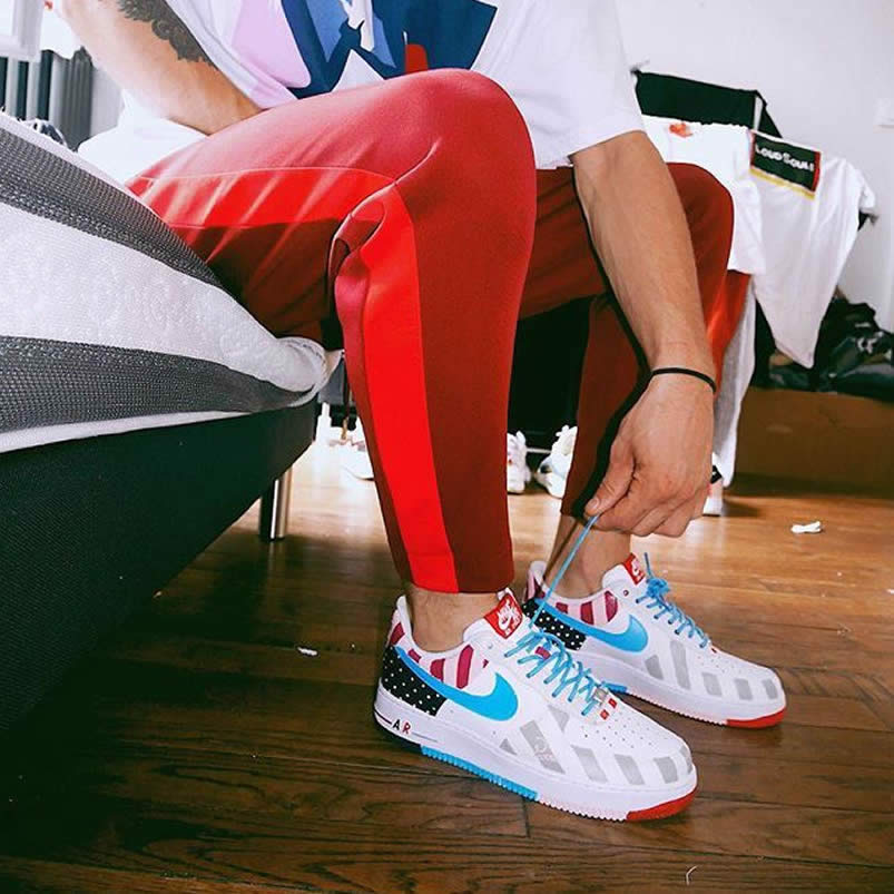 Air Force 1 Af1 Parra Shoes On Feet Ah8462 100 - newkick.cc