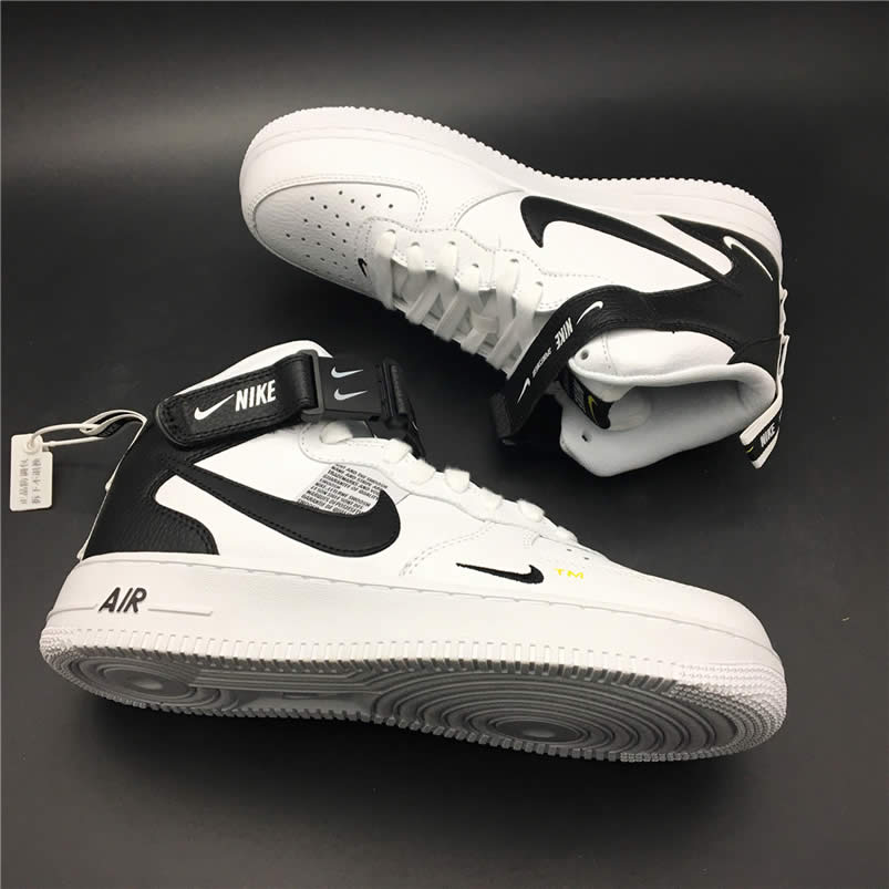 Nike Air Force 1 Mid 07 LV8 Utility White Black Shoes 804609-103 Pics