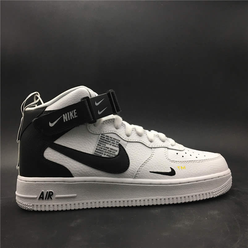 Nike Air Force 1 Mid 07 LV8 Utility White Black Shoes 804609-103 Pics